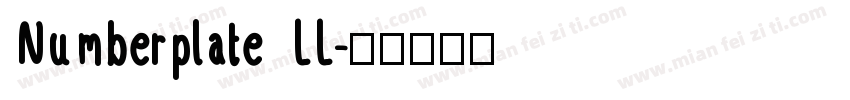 Numberplate LL字体转换